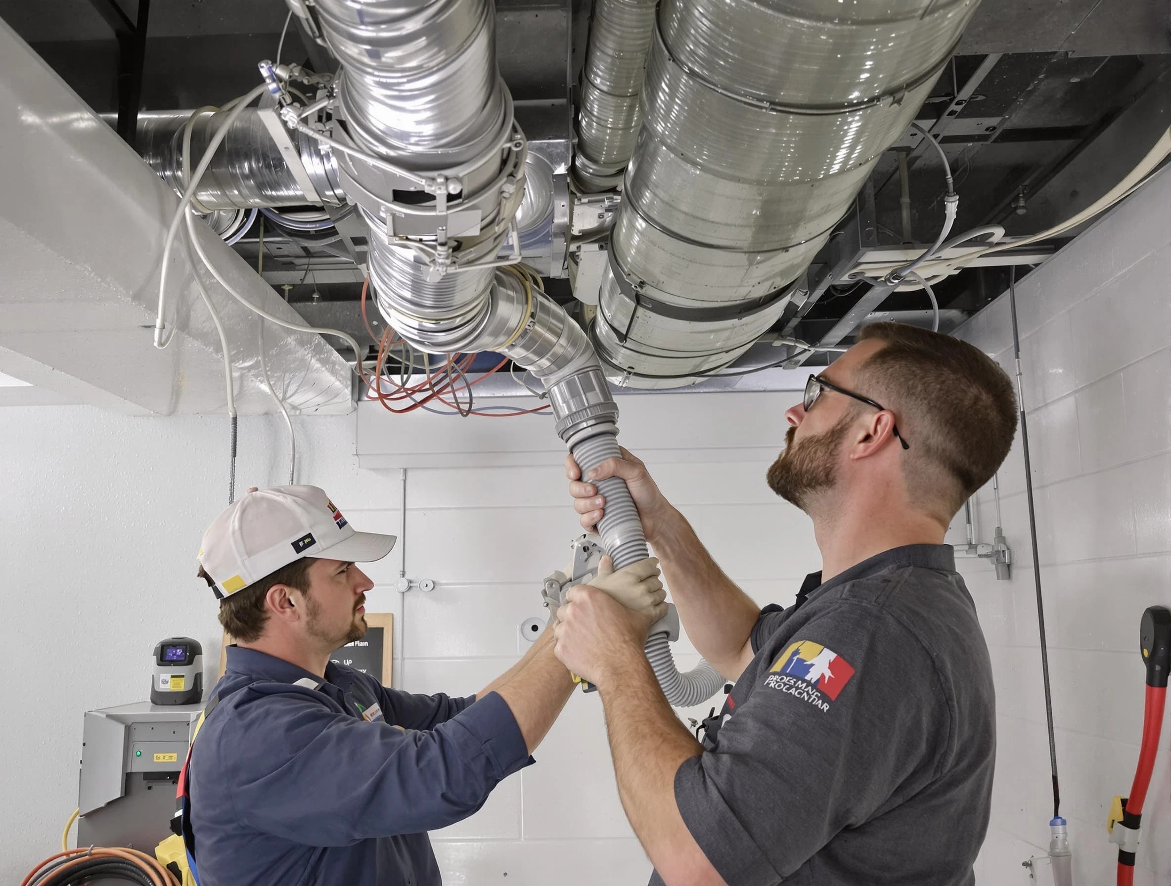 Fontana Air Duct Cleaning technician performing thorough AC duct cleaning in Fontana